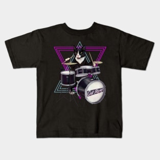 Cat playing drums Kids T-Shirt